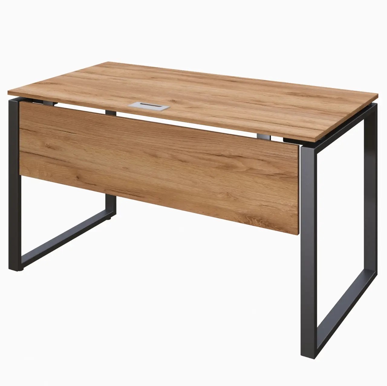 Стіл письмовий, офісний на металевому каркасі ВЕСТ ВУД КОМПАНІ 2012 (К120b) дуб крафт золотий з царгой, 1200х700х750 мм